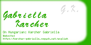 gabriella karcher business card